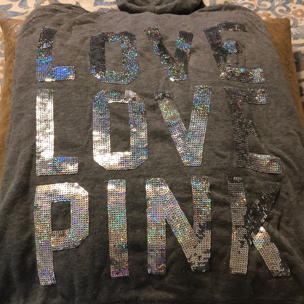 Grey Pink Sweat Jacket
